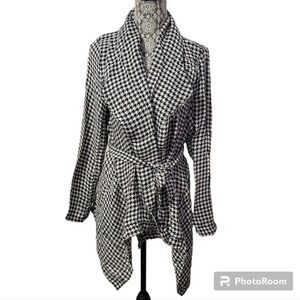 NWOT Cato Women's Houndstooth Jacket Open Front Cardigan M